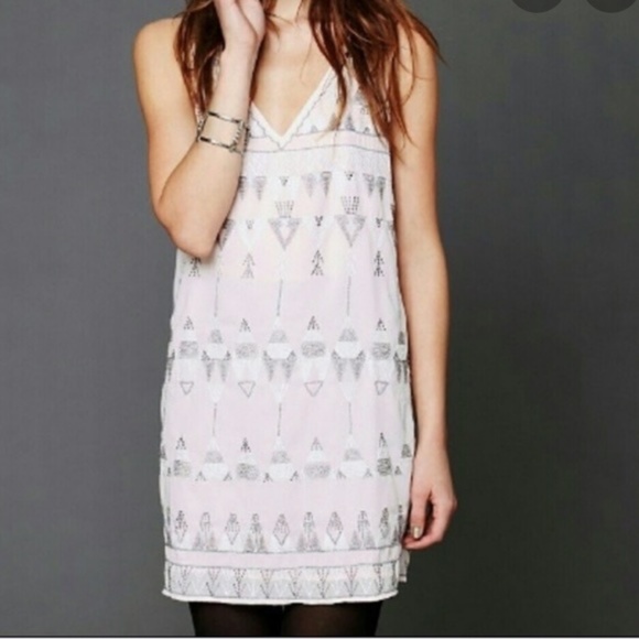 Free People Frances Beaded Shift Dress - Picture 2 of 6